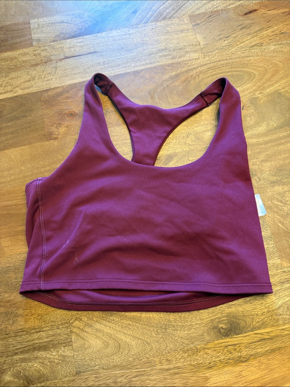 GAP Burgundy Racerback Crop Sports Bra